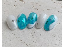 フェアリー(Fairy)/夏ブルーニュアンスネイル