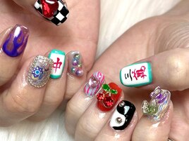 カラフルアートニュアンスネイル