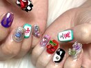 カラフルアートニュアンスネイル