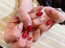 ネイル ハピネス(Happiness)/バレンタインハートネイル