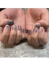 リボン×チェックネイル♪