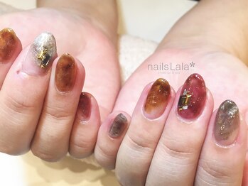 ネイルズ ララ(nails Lala)/べっ甲柄ネイル