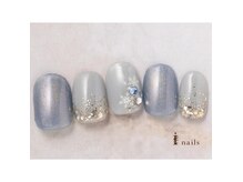 アイネイルズ 横浜EAST店(I-nails)/シンプルキラキラスノーネイル