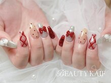 ビューティー ケフ 池袋店(Beauty Kaif)/ボルドー/ドット/リボン