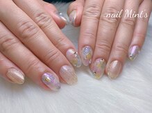 ネイルミンツ(nail Mint’s)/ステンドグラス風お花デザイン