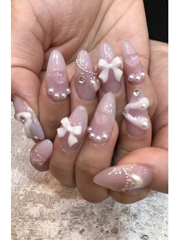 エスフィーネイルサロン ブリーユ(Esfy nailsalon Brille)/ふんわりピンクネイル