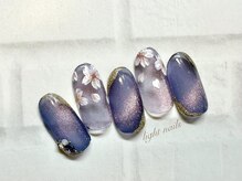 ライト ネイルズ ニシノミヤ(light nails NISHINOMIYA)/夜桜ネイル☆