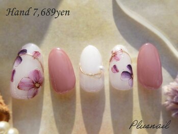 プラスネイル 自由が丘店(PLUS NAIL)/【3357】フラワーネイル