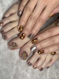 秋ハンド＆フットネイル