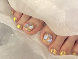 オーロラフットネイル☆*:.