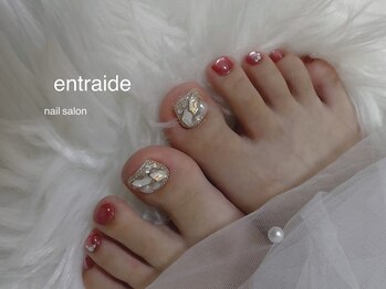 アントレッド(entraide)/うるうる宝石ネイル