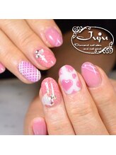 ジュジュ(Juju)/バレンタインネイル　紗々ネイル