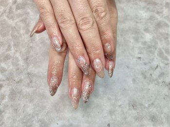 ネイル アイラッシュ 彩 熊谷店/ラメ×ハートマグネット