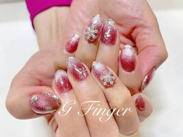 ボルドーマグネット×雪の結晶♪