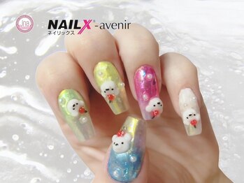 ネイリックス アヴェニール(NAILX avenir)/かき氷風♪しろくまさん