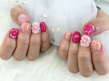 ディーネイル 池袋(D-nail)/【森】ぷっくりお花ネイル