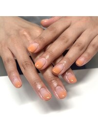 カラーグラデーション×オレンジ