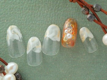 レイ ネイルアンドセレクトショップ(Lei Nail&Selectshop)/変わりフレンチニュアンスネイル