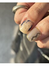 ペロ 名古屋(pelo)/べっ甲押し花ニュアンスネイル