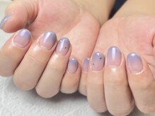 バーガンディ 鶴田(BURGUNDY)/グラデーションネイル