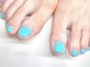 ターコイズブルーフットネイル♪