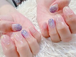 ＃花火ネイル
