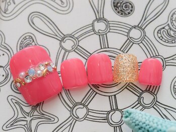 エルア ホノ ホノ(Elua Hono-Hono)/footカラーにストーンデザイン