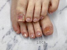 ネイルアトリエルカ(nail atelier LUCA)/W-753 大人可愛い氷フットネイル
