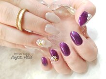 シュガーネイル(sugar nail)/アシメ　マグネットネイル