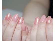 ベルフィオーレ 拝島店(bel fiore)/ラメワンカラー　オフィスピンク