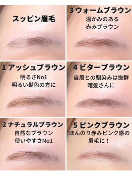 シアン(Cyan.)/眉カラーチャート