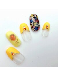 夢チップ 美女のイメージネイル