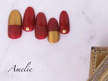 アメリ(Amelie)/ボルドー/ゴールド/マット/秋冬
