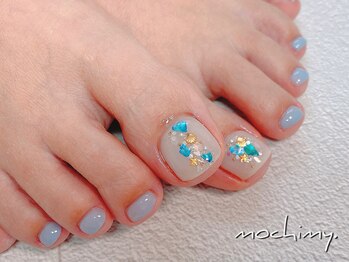 モチミィ(mochimy.)/キラキラシェルフット/ブルー