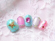 フェルタム バイ アリスボーテ 渋谷(Feltam by Arys beaute)/蝶々　パーツ　バタフライピンク