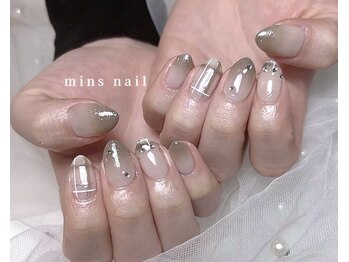 ミンズネイル(minsnail)/チェック柄ネイル