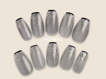 ファストネイル アスナル金山店(FAST NAIL)/スキニーフレンチ/ラメ【12407】