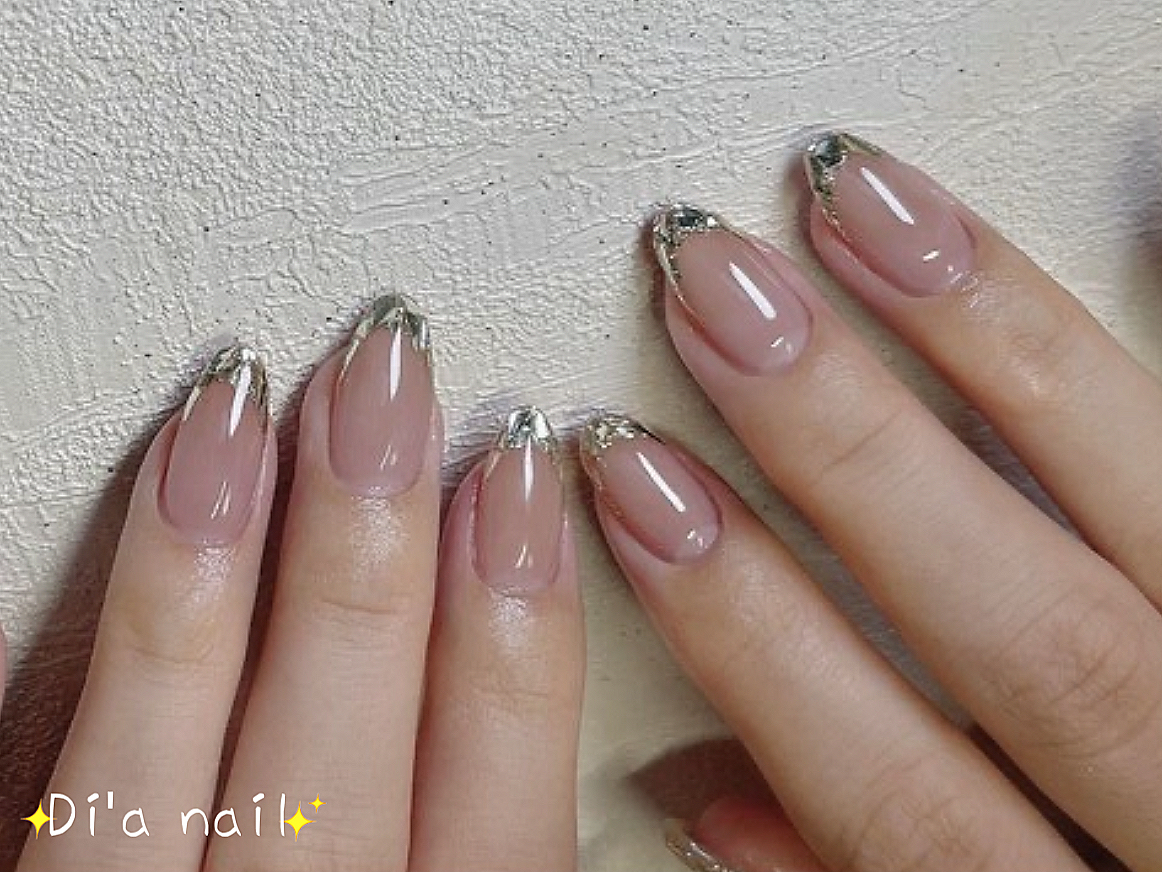 【ジェル】★人気デザイン ガラスフレンチ★   ¥7,480