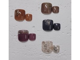 秋色フットカル1本アート付き