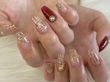 ディーネイル 池袋(D-nail)/【山崎】ツイードネイル