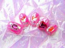 フェルタム バイ アリスボーテ 渋谷(Feltam by Arys beaute)/ピンク　ストーンハートうるうる