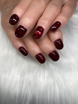 サフィールネイルサフィールネイル(Saphir nail)/ハートホロうめこみネイル