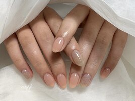 ベージュラメ×ナチュラルピンク