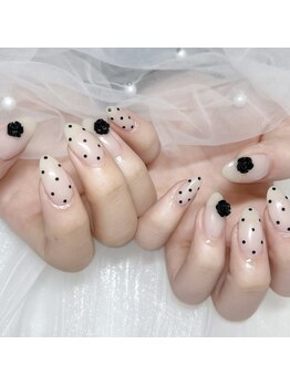 アムネイル(Amu Nail)の写真/長さだしで盛れる指先に◎洗練されたワンホン×推しネイルで、周囲を魅了する可愛さ最強級の美爪を叶える♪