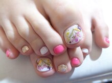 アミュリー ネイル アトリエ(Amury nail atelier)/押し花フットネイル♪