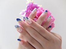 ネイルサロンミキ 横浜(MIKI)/成人式卒業和風手描きフラワー3D