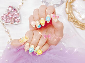 ワンホンネイル 新宿(Rumi Nail)/パーツつけ放題/M&M's/カラフル