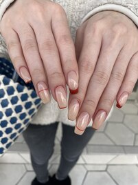 個性派赤ネイル