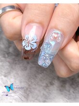 モルフォ 千駄ヶ谷(Morpho)/アシンメトリー Y2Kネイル