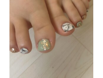 春カラー×大理石アート